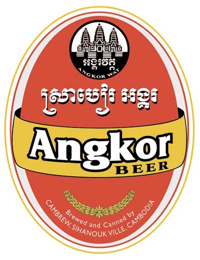 Angkor Beer in Sihanoukville, Cambodia.  My Country, My Beer.