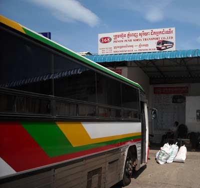 Bus Schedule to Phnom Penh, Kampot, and Koh Kong from Sihanoukville, Cambodia.