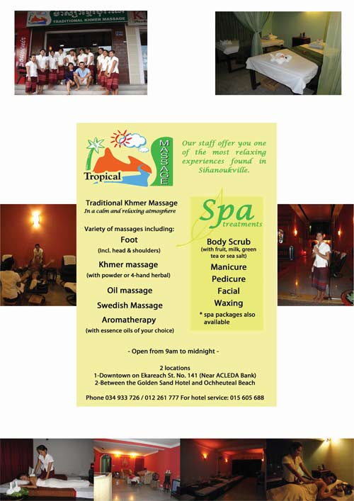 Tropical Massage & Spa in Sihanoukville, Cambodia.