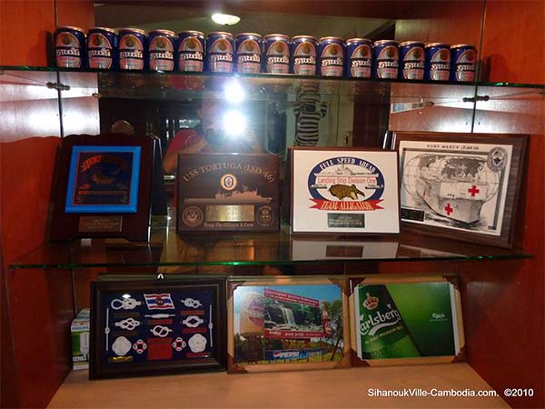 many navy ship crews come to visit the Angkor Beer Brewery in SihanoukVille