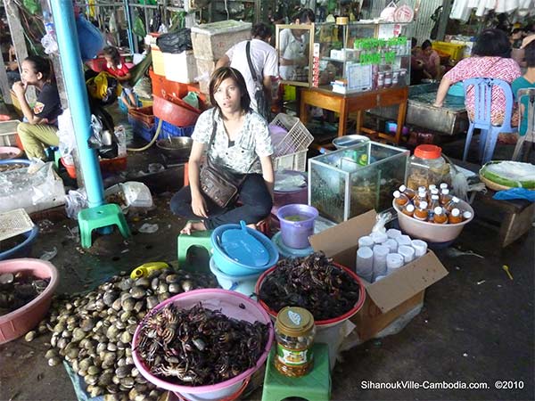 sihanoukville central market, cambodia