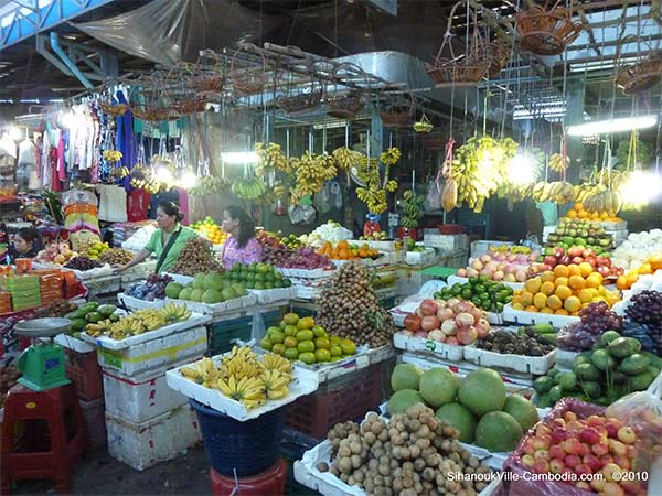 sihanoukville central market, cambodia