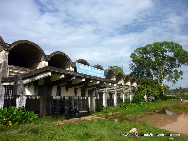 SihanoukVille Train Station and Railroad.  SihanoukVille, Cambodia.