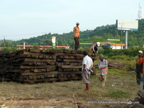 SihanoukVille Train Station and Railroad.  SihanoukVille, Cambodia.