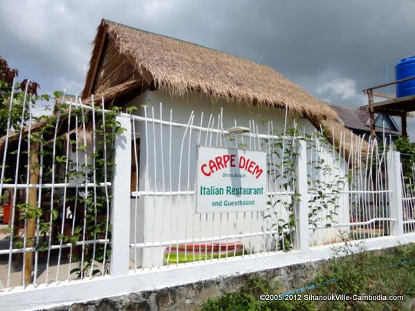 Carpe Diem Italian Restaurant and Guesthouse in Sihanoukville, Cambodia.