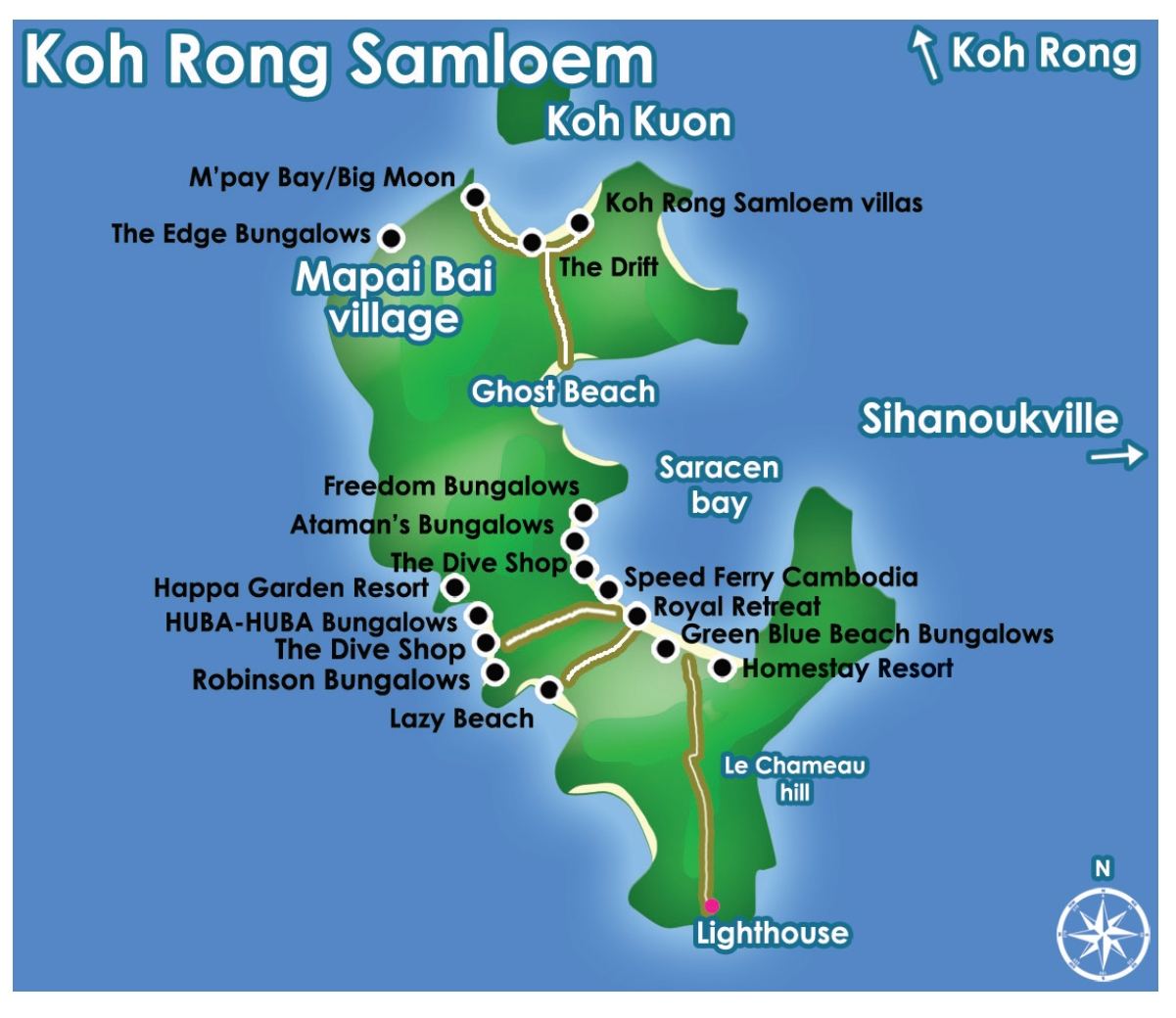 koh rong samloem map