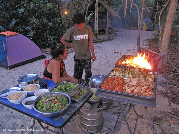 Koh Ta Kiev Island off the coast of Sihanoukville, Cambodia.