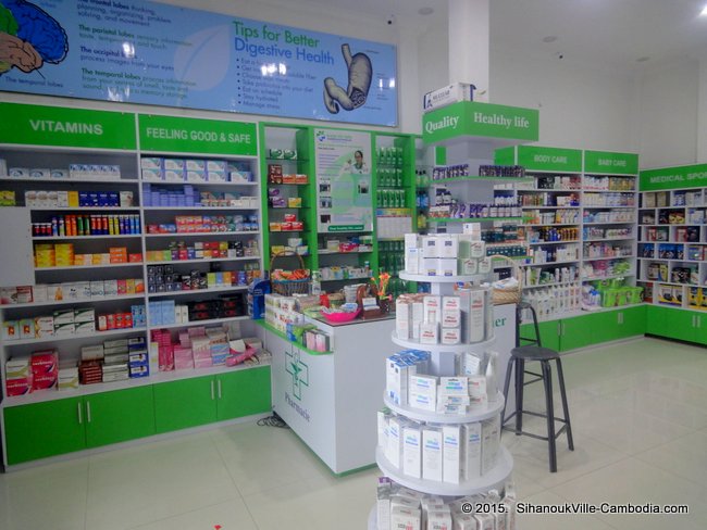 Chamroeun Chanlida Pharmacy in SihanoukVille, Cambodia.