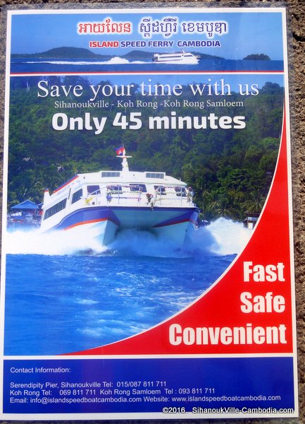 Island Speed Ferry Cambodia in SihanoukVille, Cambodia.