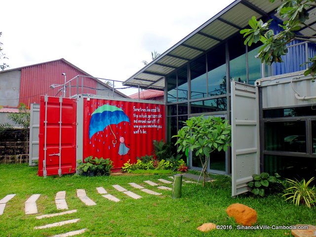 Ocean Box Cafe in SihanoukVille, Cambodia.