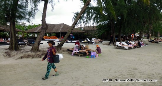 Tamu Otres in Sihanoukville, Cambodia.  Rooms and Food on the Beach.