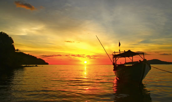 The Last Point on Koh Ta Kiev Island in SihanoukVille, Cambodia.