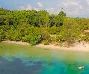 The Last Point on Koh Ta Kiev Island in SihanoukVille, Cambodia.