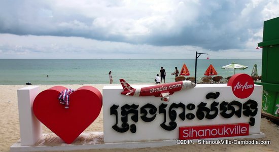 air asia at the sihanoukville, cambodia airport.  flights to malaysia