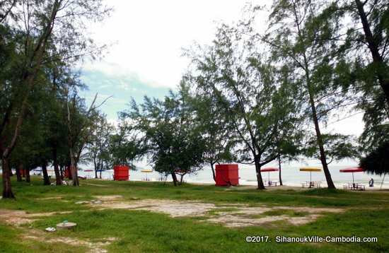 Occheuteal Beach in Sihanoukville, Cambodia.