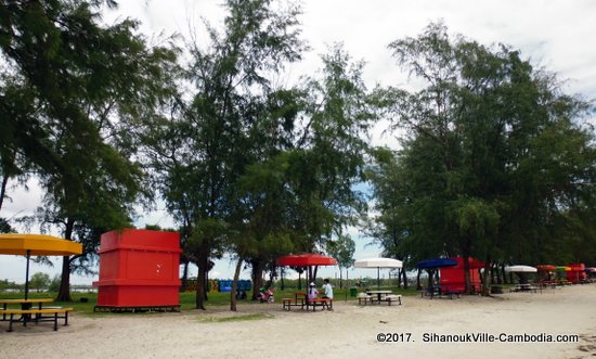 Occheuteal Beach in Sihanoukville, Cambodia.