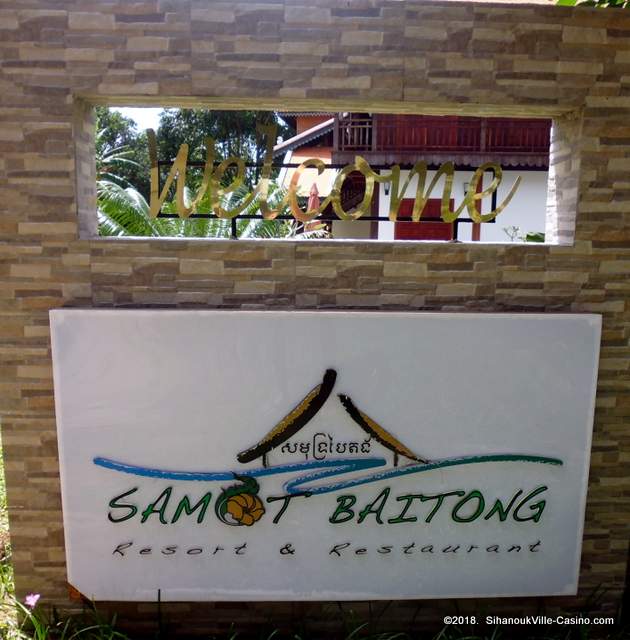 Samot Baitong Resort & Restaurant in SihanoukVille, Cambodia.  Otres Riverside.