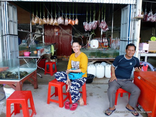 SihanoukVille Seafood Market in SihanoukVille, Cambodia.