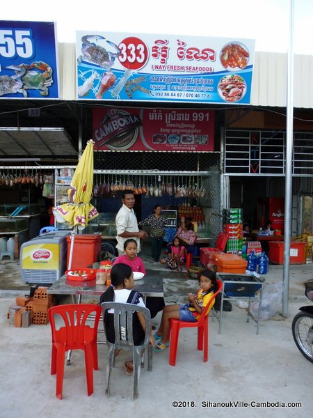 SihanoukVille Seafood Market in SihanoukVille, Cambodia.