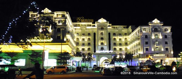 White Sand Palace and Casino in SihanoukVille, Cambodia.