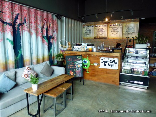 Ocean Box Cafe in SihanoukVille, Cambodia.