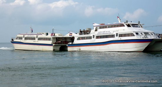 Ferry Schedule between SihanoukVille and the Islands.