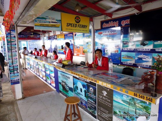 Ferry Schedule between SihanoukVille and the Islands.