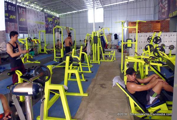 Adidas Gym and Coffee and KTV Karaoke in Sihanoukville, Cambodia.