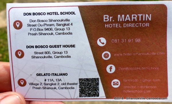 Don Bosco Hotel School in SihanoukVille, Cambodia.