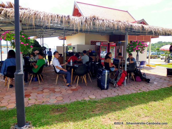 SihanoukVille Airport.  Cambodia.  Flights to Siem Reap. (Angkor Wat)  Flying Monkey Snack Bar