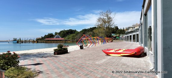 Occheuteal Beach in Sihanoukville, Cambodia.