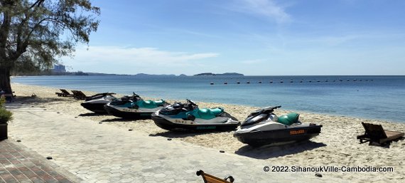 Occheuteal Beach in Sihanoukville, Cambodia.