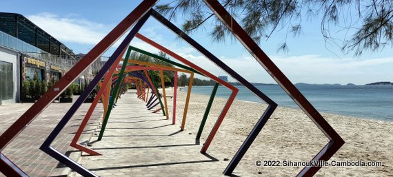 Occheuteal Beach in Sihanoukville, Cambodia.