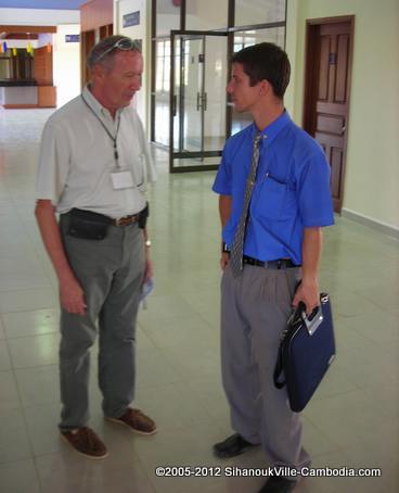 travellers from all over the world meet at the Sihanoukville Airport