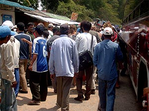 at the sihanoukville bus station