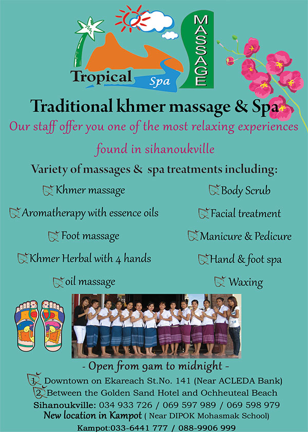 Tropical Massage & Spa in Sihanoukville, Cambodia.